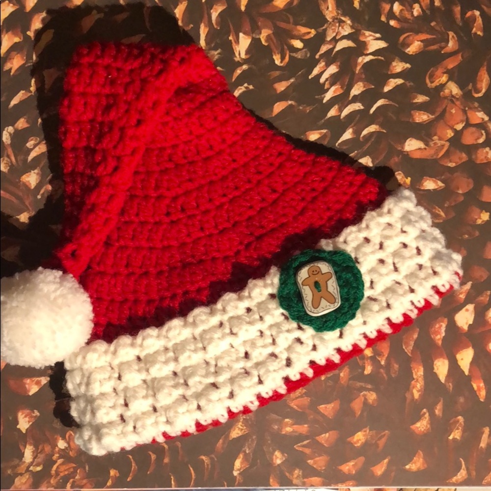 Handmade by me Christmas Santa hat Baby photo prop hat